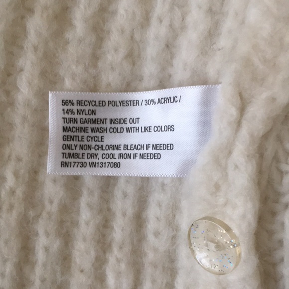 Wild Fable Wrap Sweater Pointelle Sleeves V Neckline Ivory - Picture 12 of 14